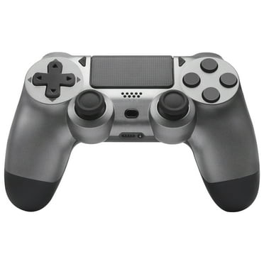 Wireless Controller for P4, Remote Game Joystick Compatible with P-4/P-4 Slim/P-4 Pro/PC, Steel Black