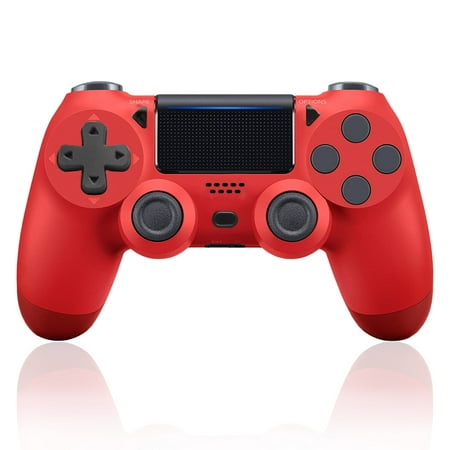 Wireless Controller for P4, Remote Game Joystick Compatible with P-4/P-4 Slim/P-4 Pro /Windows PC, Red