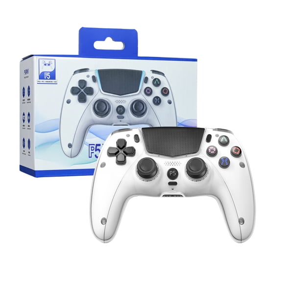 Wireless Controller for PS-5/PC/MAC/iOS/Android/Steam Deck, Gamepad with Dual-Vibration, 6-Axles-Sensor, 3,5mm Audio-Jack Headset