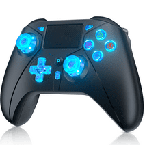 Wireless Controller for PS4, Compatible with PlayStation 4 /Slim/Pro/Windows PC, Support Turbo Function with RGB Adjustable Button Light