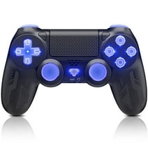 Wireless Controller for PS4, PlayStation 4 Controller with RGB Backlight Compatibility with PS4/Slim/Pro/PC (Black)