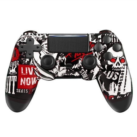 Wireless Controller for PS4, Remote Control Compatible with Playstation 4/PS4 Slim/PS4 Pro/Windows PC, Skull