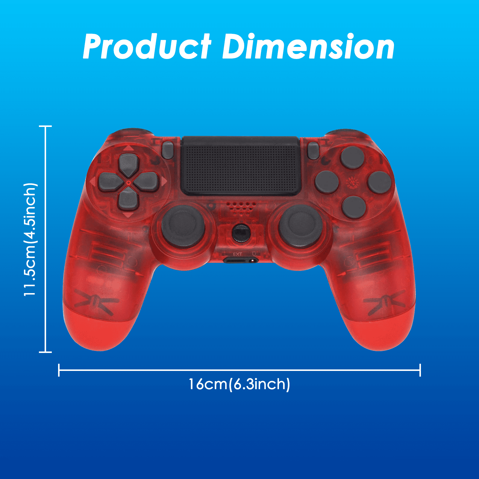 Wireless Controller for PS4, Remote Game Joystick Compatible with PlayStation 4/PS4 Slim/PS4 Pro