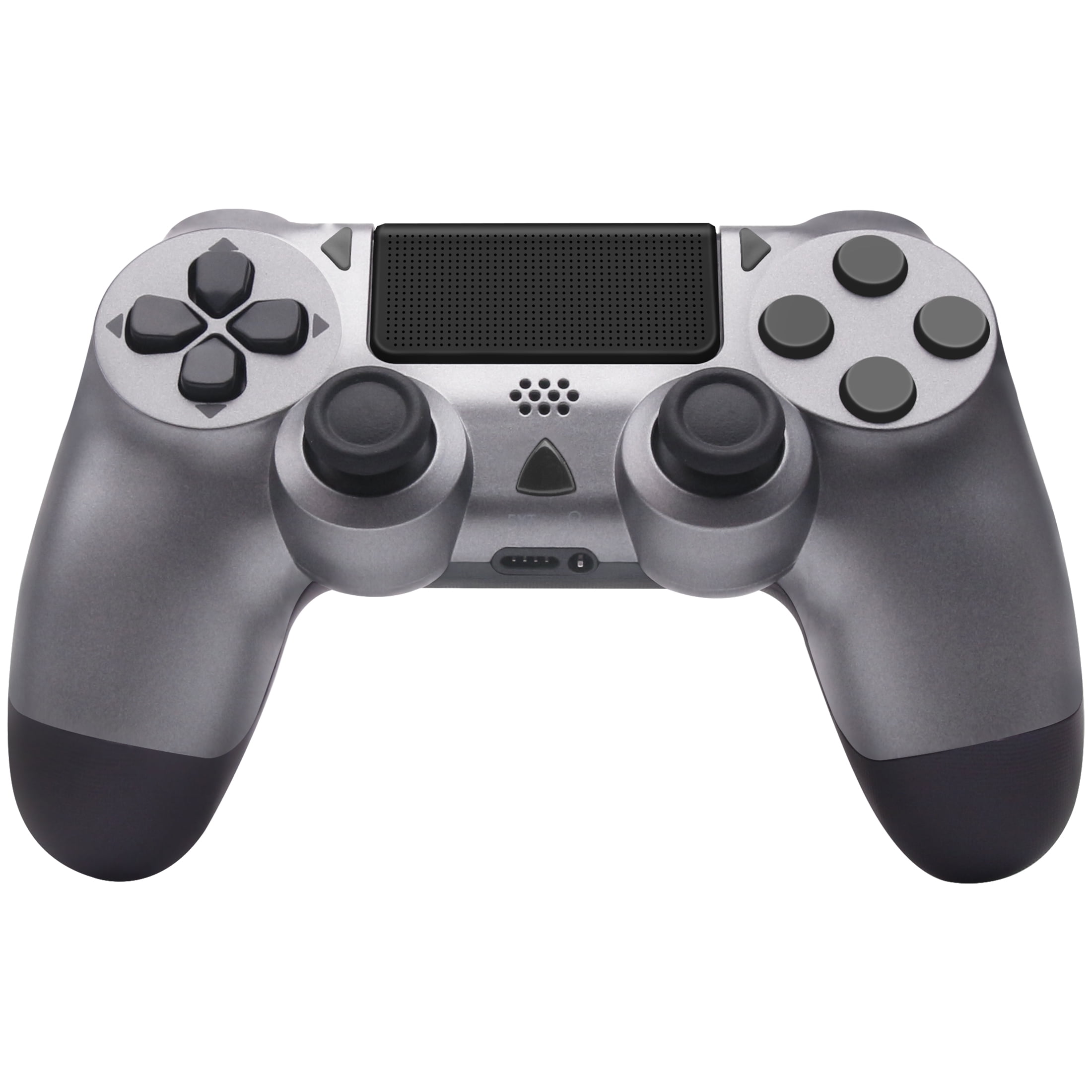 Wireless Controller for P4, Remote Game Joystick Compatible with P-4/P-4 Slim/P-4 Pro/PC, Steel Black