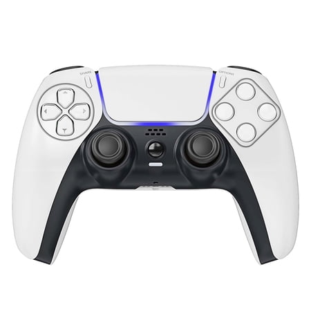Wireless Controller for PS5 Enhaced Gamepad Video Game Controller Work with PS5/Slim/Pro/PC - Dual Shock, White