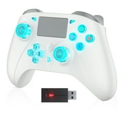 Wireless Controller for Playstation 5, RGB Lights Compatible with PS5/Playstation 4/Slim/Pro and Steam (Follow the Video Steps to Connect)