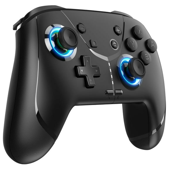 Wireless Game Controller for Switch/iOS/Android/PC/Steam/TV with Programmable/Vibration/Motion Control/Turbo/Wakeup/RGB-Black