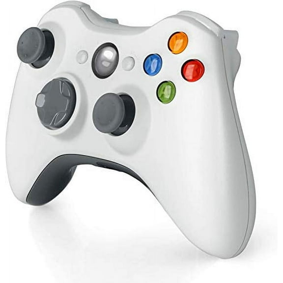 Wireless Controller for Xbox 360, 2.4GHZ Gamepad Joystick Controller Remote for Xbox 360 S Console & PC Windows 7,8,10 (White)