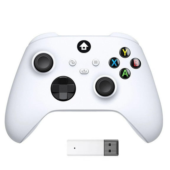 Wireless Controller  with Xbox One, Xbox Series X/S, Xbox One X/S, PC with 2.4GHZ Adapter and Headphone Jack Wireless Gamepad Joystick, White
