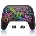 thumbnail image 1 of Switch Controller Compatible with Switch/OLED/Lite, ZRZLMVP Wireless Switch Pro Remote for PC/IOS/Android with Turbo Function,1000mAh,Spider Black, 1 of 9