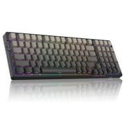 MageGee LIGHT100 Wireless 104-Key Mechanical Keyboard, 96 Percent Gasket, Blue Whale Switch, Black