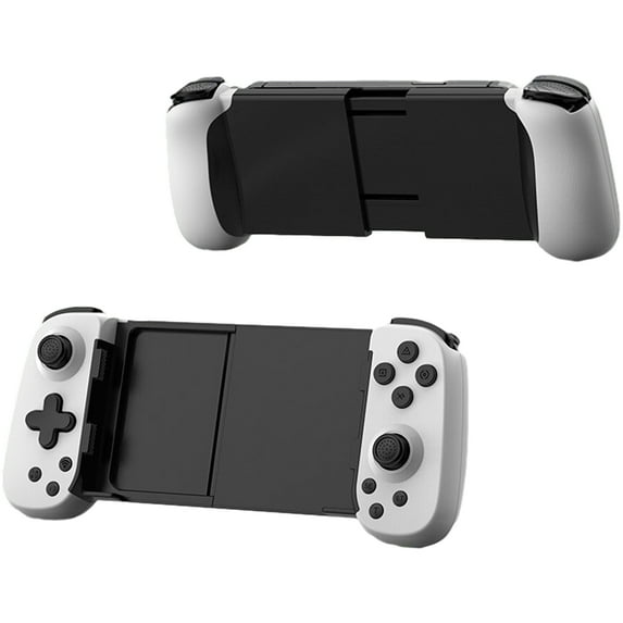 D6 Wireless Stretchable Gaming Controller for Mobile Phone with Hall Effect Joysticks, Six-Axis Motion Control and Vibration-White