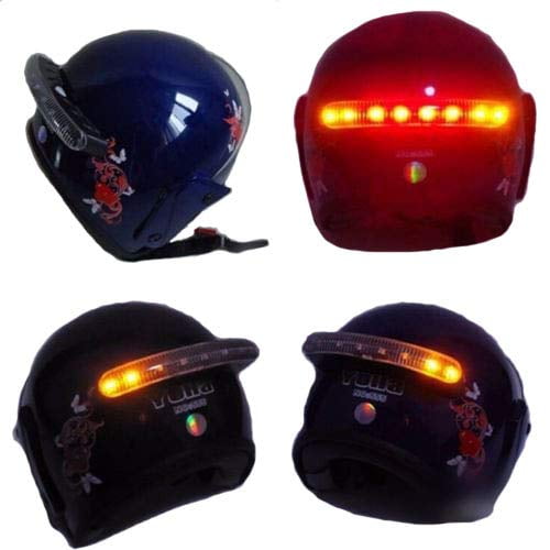 Wireless DC 12V LED Motorcycle Helmet mount Turn Signal Stop Brake Running  light