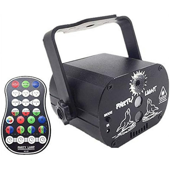 Wireless DJ Disco Stage Party Lights - Battery Powered Laser Light - Sound Activated Strobe Projector for Christmas Halloween Decorations Karaoke Pub KTV Bar Dance Gift Birthday Wedding