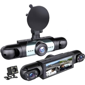 Wireless Dash Cam Front and Rear Camera System,360 4 Channel Dash Cam 1080p Full View Car Dashcam System,Night Vision,Loop Recording,Parking Monitor,for Taxi,Fleet,Family Vehicles
