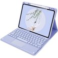 thumbnail image 1 of Wireless Detachable Trackpad Keyboard Cover for iPad Pro 11 (1st-4th Gen) / iPad Air 4/5 Gen, Rechargeable Stand Case with Pencil Holder,Purple, 1 of 6