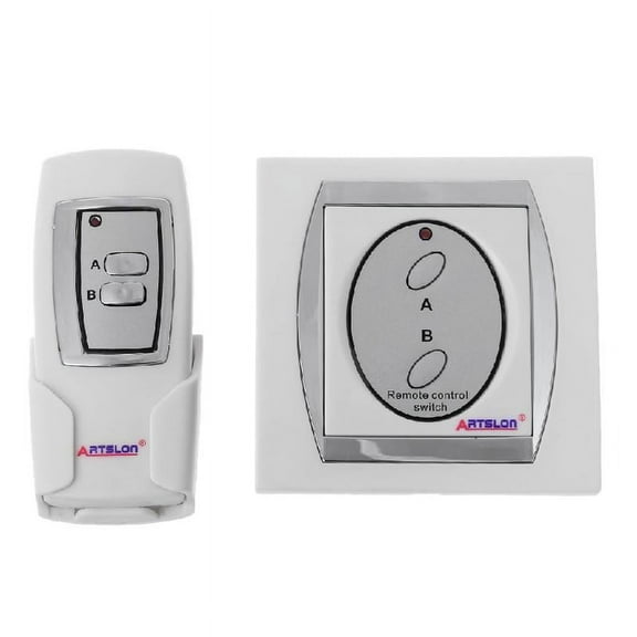 Wireless Digital 2 - channel White Light Lamp Remote Control Switch Power