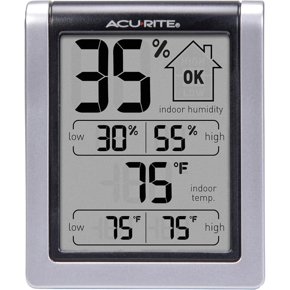 Wireless Digital Indoor Thermometer and Hygrometer Monitor for Inside Temperature and Humidity Measurements (00613)