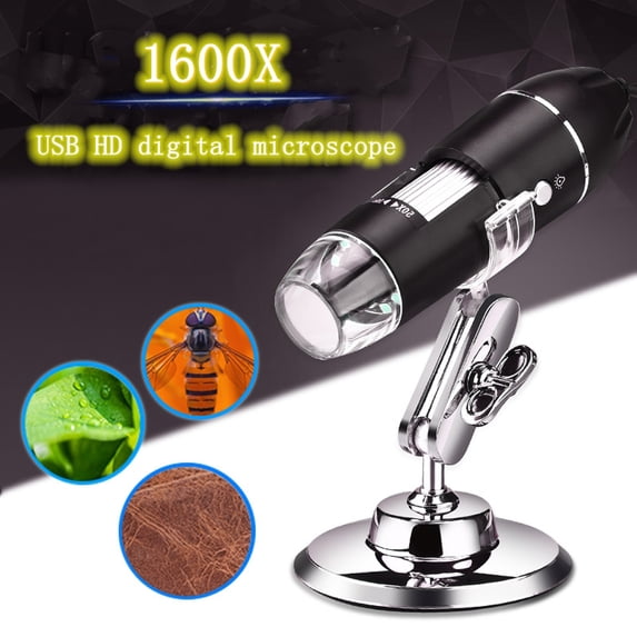 Wireless Microscope Handheld 1600X Wireless Digital Microscope, Type-C USB, 3in1 LED ...