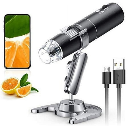Wireless Digital Microscope, Skybasic 50X to 1000X WiFi Handheld Zoom Magnification Endoscope Camera Magnifier 1080P FHD 2.0 MP 8 LED Compatible with Android and iOS Smartphone or Tablet, Windows Mac