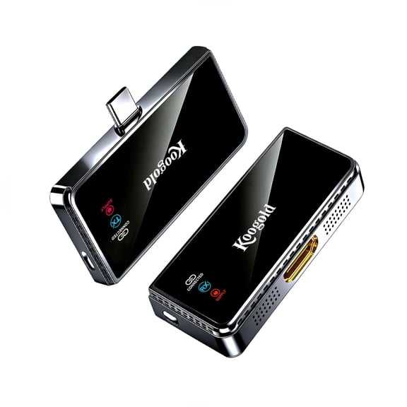 Wireless Display Adapter 2-in-1,Wireless Transmitter and Receiver USB-C,1080P Output,Plug and Play,Stream Laptop/Tablet Smartphone to TV Monitor Projecto