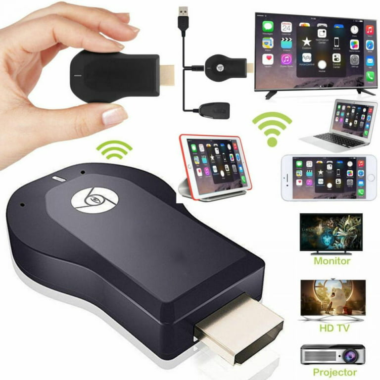 Wireless Display Adapter - WiFi 1080P Mobile Screen Mirroring Receiver  Dongle to TV/Projector Receiver Support Windows Android Mac iOS 