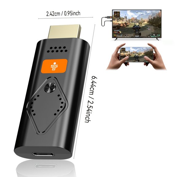Wireless Display Dongle Adapter | Streaming | Plug and Play for Mobile/PC/TV/Projector