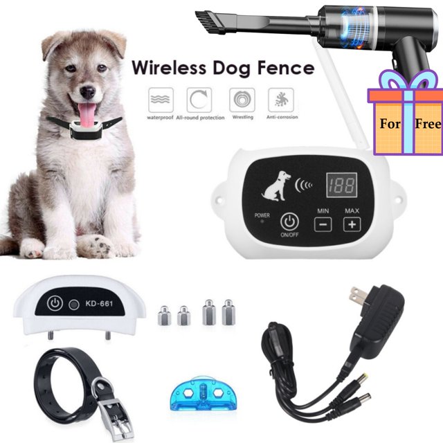 Wireless Dog Fence for 1 Dogs, WireFree Electric Dog Fencing System