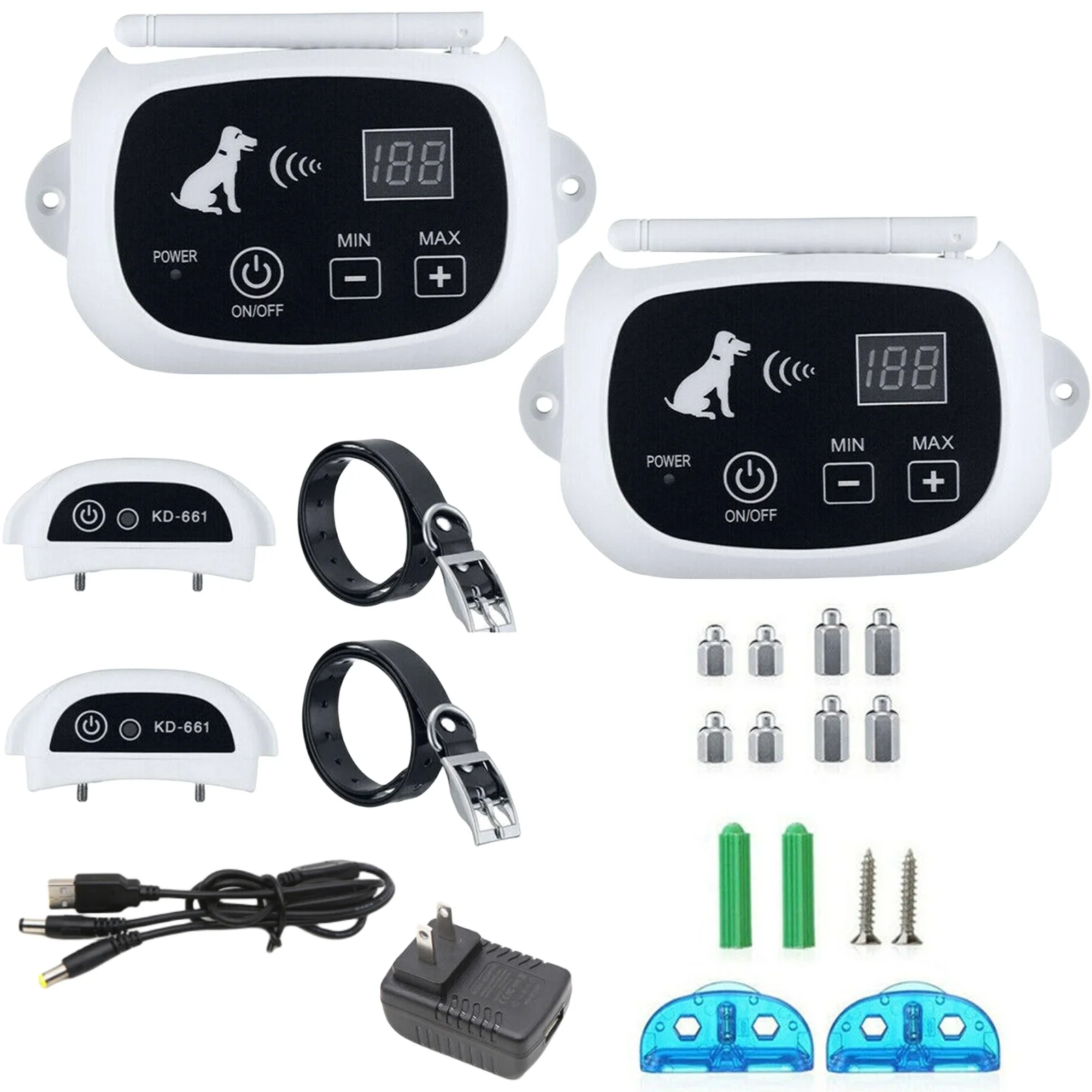 Wireless Dog Fence for 2 Dogs, WireFree Electric Dog Fencing System