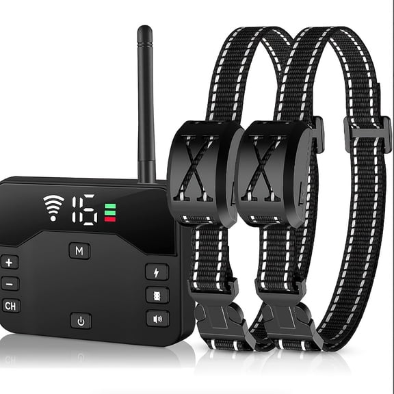 Wireless Dog Fence, 2-in-1 Electric Dog Fence System for 2 Dogs with Training Collar & Remote, IP65, 2024 Safety Pets Containment System for All Dogs, Cover Up to 8 Acre (20-850ft)