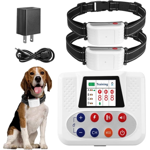 Wireless Dog Fence, 2024 Dog Boundary Containment System, Covers up to 856-Acre, Waterproof Rechargeable Dog Training Collar with Remote, Electric Dog Fence, 3 Training Modes for All Dogs,for2dogs