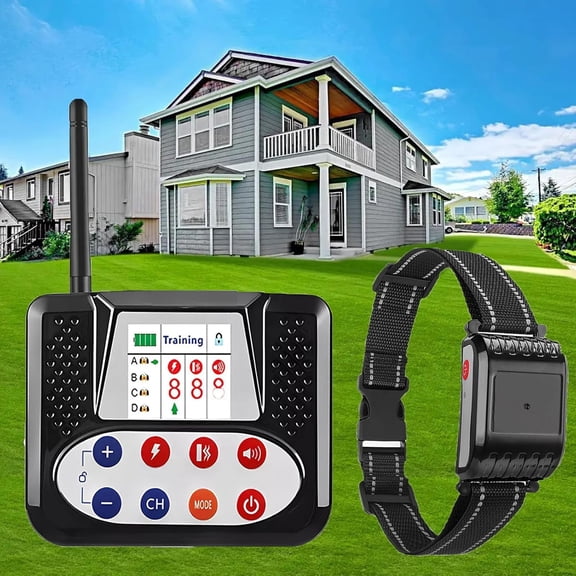 Wireless Dog Fence, Electric Dog Fence Boundary Containment System with Remote Shock Training Collar, Adjustable Range Sizes & Vibration & Shock, IP67 Waterproof Receiver for All Dogs,for1dogs