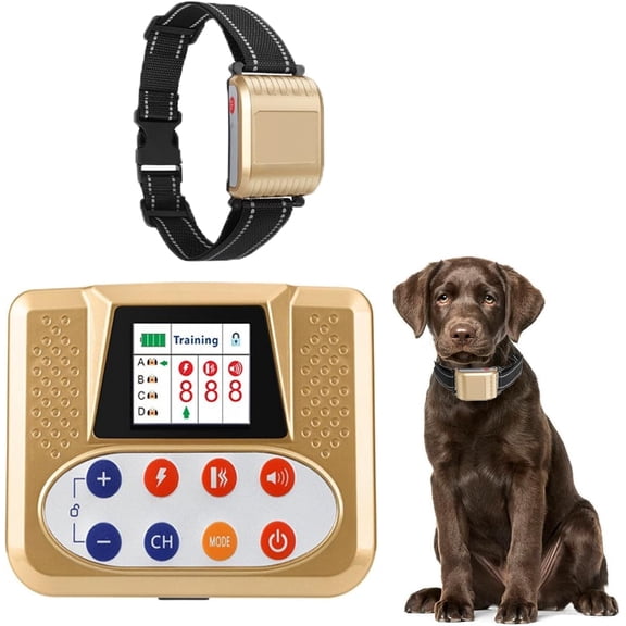 Wireless Dog Fence, Electric Dog Fence & Remote Training Collar, Vibration & Shock, IP65 Waterproof Collar for Large and Medium Dogs with 3 Training Modes, Dog Container Boundary System,for1dogs