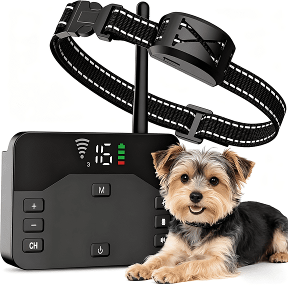 Wireless Dog Fence, Electric Dog Fence & Training Collar with Remote, Dog Boundary Container System,Adjustable Control Range, Rechargeable, Waterproof, for All Dogs,for 1 2 3 dogs