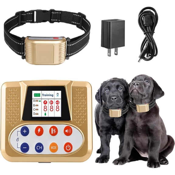 Wireless Dog Fence & Electric Pet Training Collar, 2026 Upgraded Electric Dog Fence, Adjustable Control Range 2000 Feet, Waterproof, Vibration & Shock, Suitable for Large and Medium Dogs