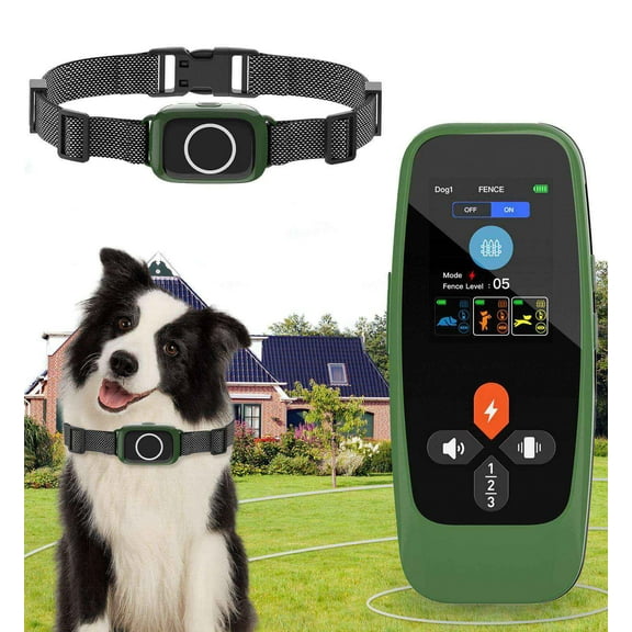 Wireless Dog Fence System 3300Ft Electric Pet Containment & Training Collar with Remote, Portable Trainer with Beep, Vibration & Shock Modes, Waterproof & Rechargeable