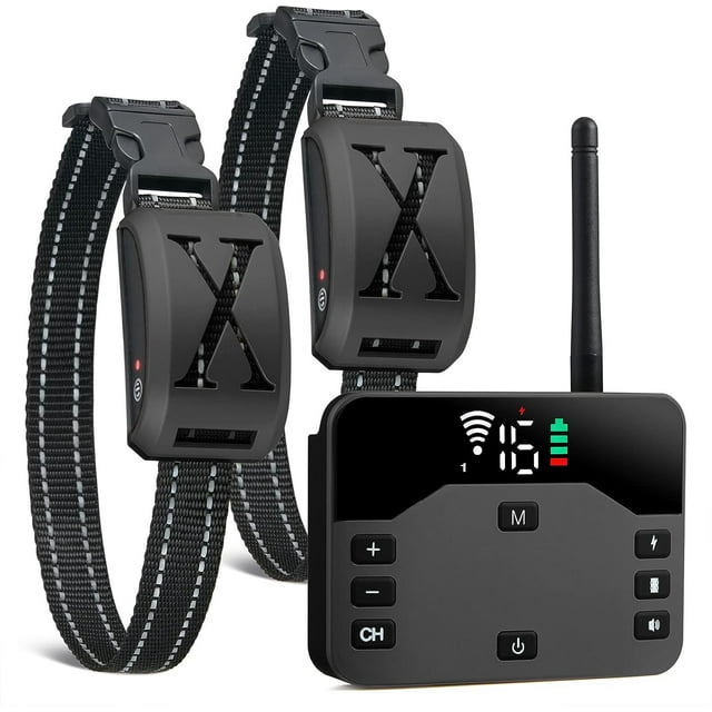 Wireless Dog Fence System Electric Dog Fence Training Collar w/Remote 2