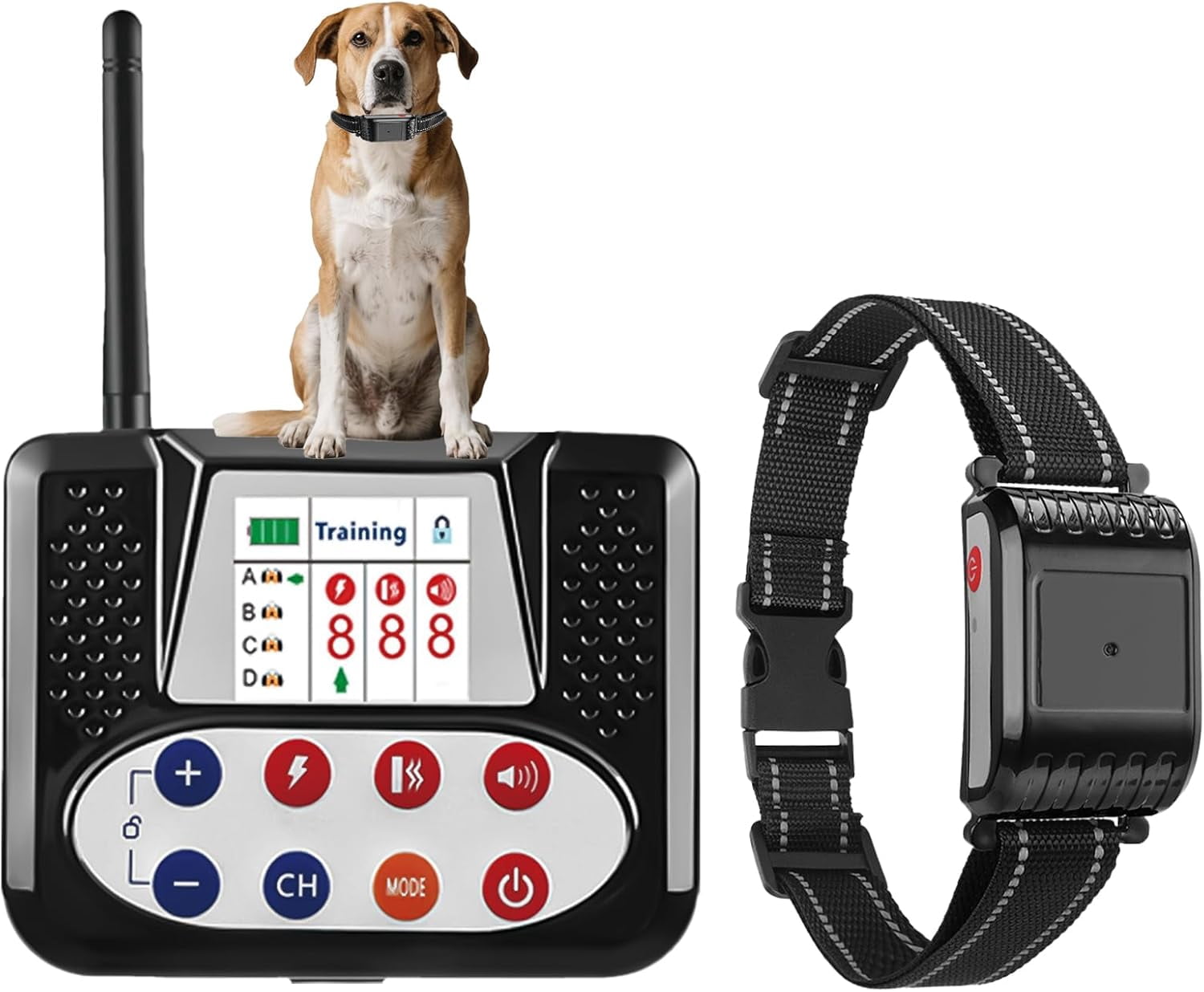 Wireless Dog Fence System, Invisible Shock & Vibration Training Collar, Waterproof Adjustable Perimeter for Outdoor Safety