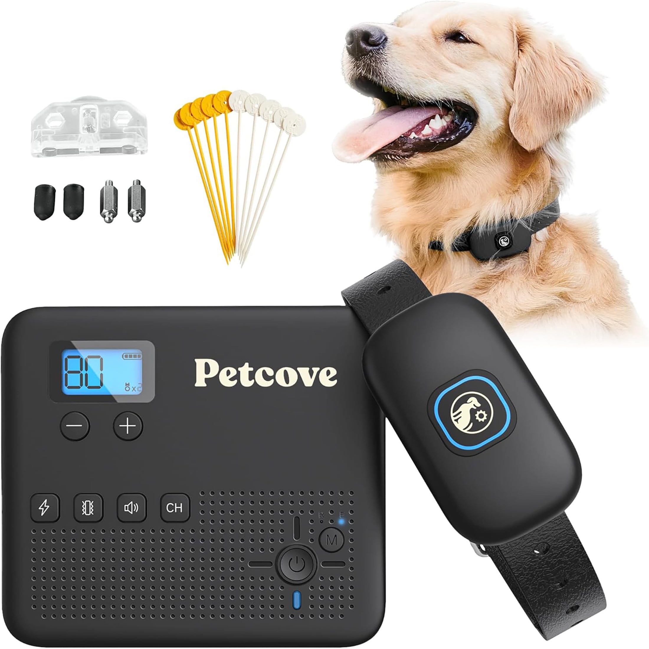 Wireless Dog Fence System & Remote Training Collar 2 in 1 Electric Dog