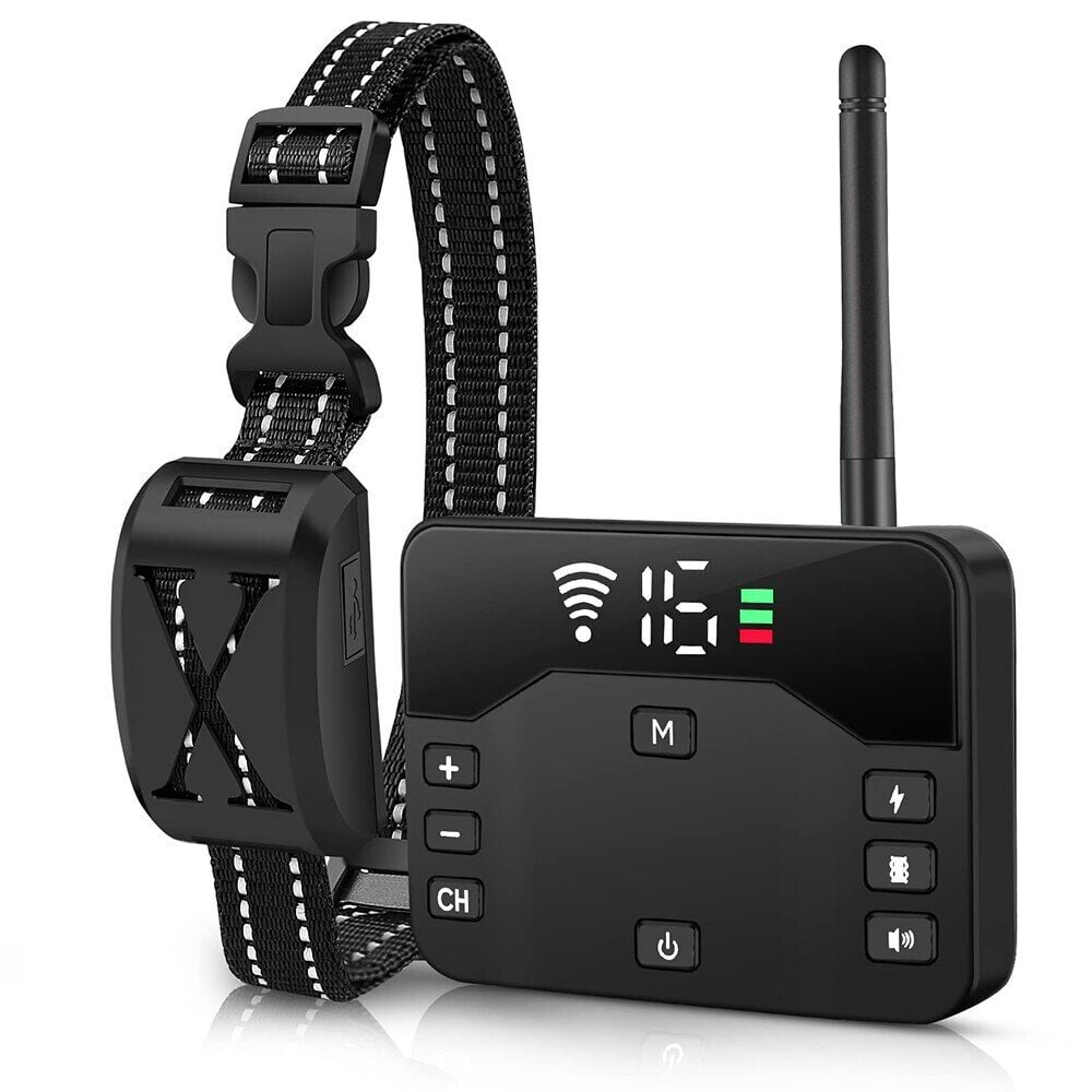 "Wireless Dog Fence System with ShockFree Training Collar Safe