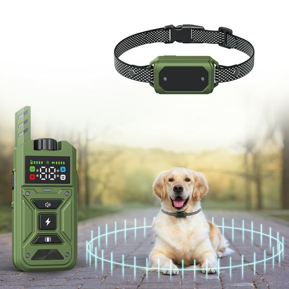 Wireless Dog Fence & Training Collar Waterproof Electric Fence System with Remote, Pet Containment, Adjustable Range 331000ft, Safe Shock/Vibration/Beep Modes (Green)