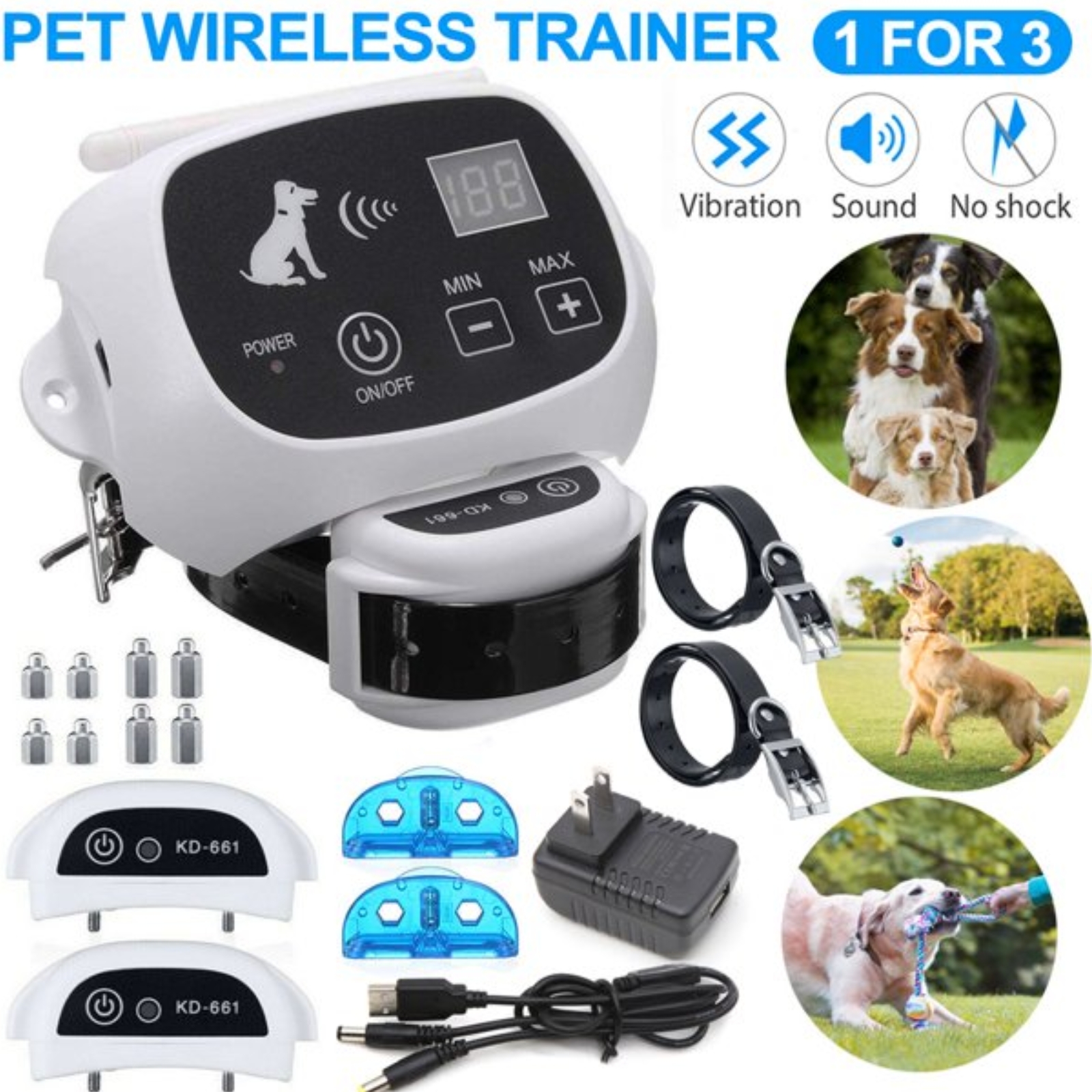 Wireless Dog Fence, WireFree Electric Dog Fencing System, Waterproof