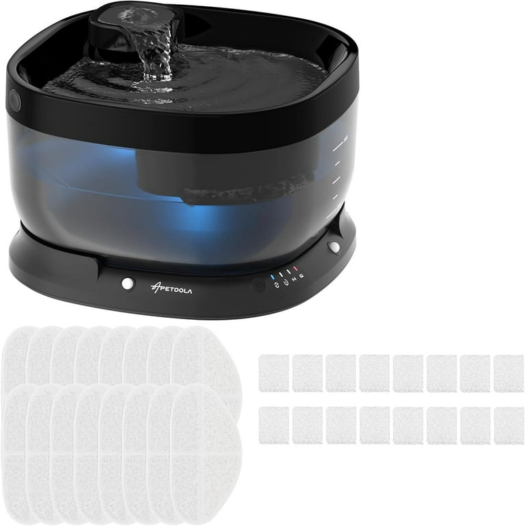 Wireless Dog Water Fountain with 30 Filter,Battery Operated Dog