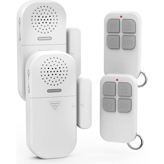Wireless Door Alarms for Home Security with Remote, 130dB Door and Window Alarms Sensors, (Battery-Powered), Kids Safety, Dementia Patients, Pool Door Alarm (2-Pack)