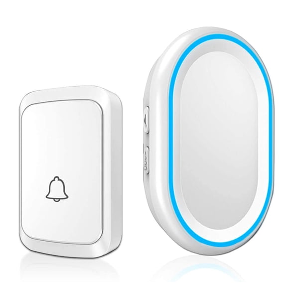 Wireless Door Bell, Mini Waterpoof Doorbell Chime Operating at 1000 Feet with 58 Melodies, 4 Volume Levels & LED Flash