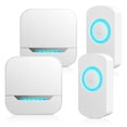 thumbnail image 1 of Wireless Door Bell,Mini Waterproof Doorbell Chime Operating at 1000 Feet with 32 Melodies,4 Volume Levels & LED Flash,White, 1 of 6