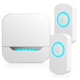 thumbnail image 1 of Wireless Door Bell,Mini Waterproof Doorbell Chime Operating at 1000 Feet with 32 Melodies,4 Volume Levels & LED Flash,White, 1 of 6