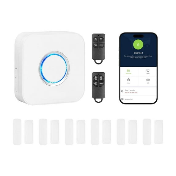 Door Chime 6 Sensors & 1 Receiver Wireless Door Alarm Contact Sensor