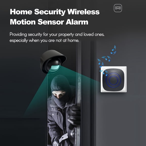 Wireless Door Window Contact Alarm, Indoor Home Security Anti-Theft Alarm System for Residential House Safety Protection