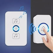 Wireless Doorbell 61 Chime IP66 Waterproof 150m Range 4 Volume Levels Plug In Easy Install for Home Apartment Office Welcome Alarm